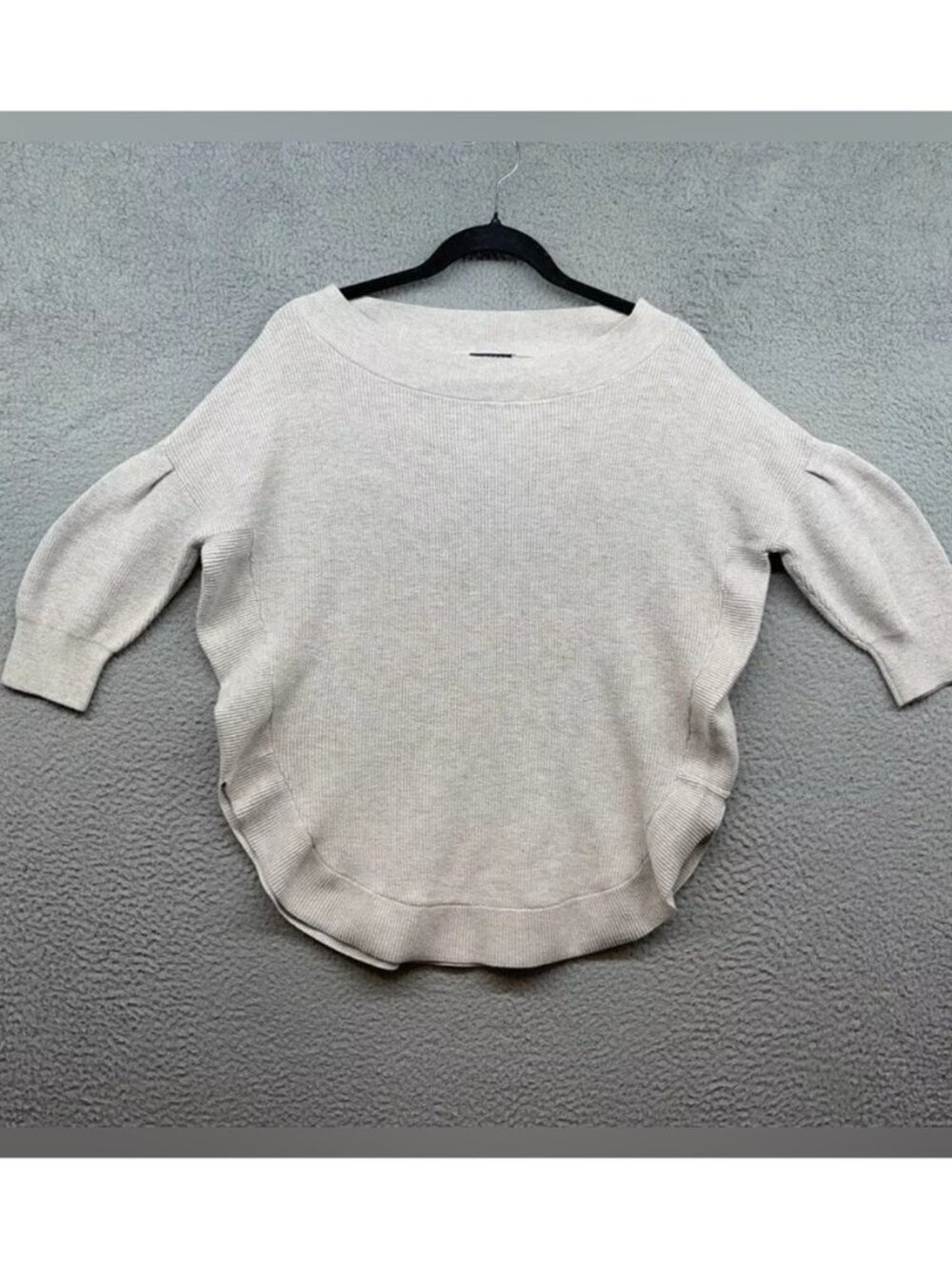 Womens Sweater Beige Knit